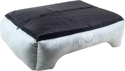 Orthopedic Rectangle Bolster Pet Bed,Dog Bed, Medium 25X21 Inches Blue, by Happycare Textiles, Blue with Orthopedic Insert. (HCT-ORT-BLUE)