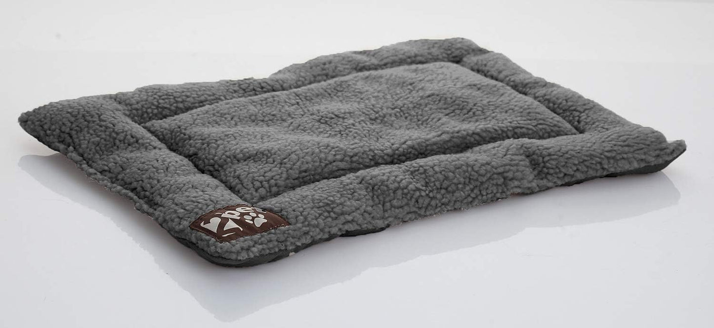 Crate Pad Comfy Cushion Ultra Soft Breathable Puppy Bed Crate Mat - Safe Bed for Dogs, Cats - Lightweight Nap Pad for Dog Kennels and Pet Carriers - 22" Length - Grey
