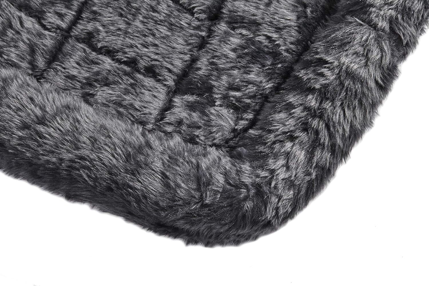Midwest Homes for Pets XS Dog Bed – Gray Faux Fur Bolster, Ultra-Soft and Machine Washable, Fits 22-Inch Crates and Carriers, for Small Dogs and Cats